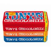 Tony's Chocolonely Stapelblik 3 repen 180 gram Tony's Chocolonely Stapelblik 3 repen 180 gram