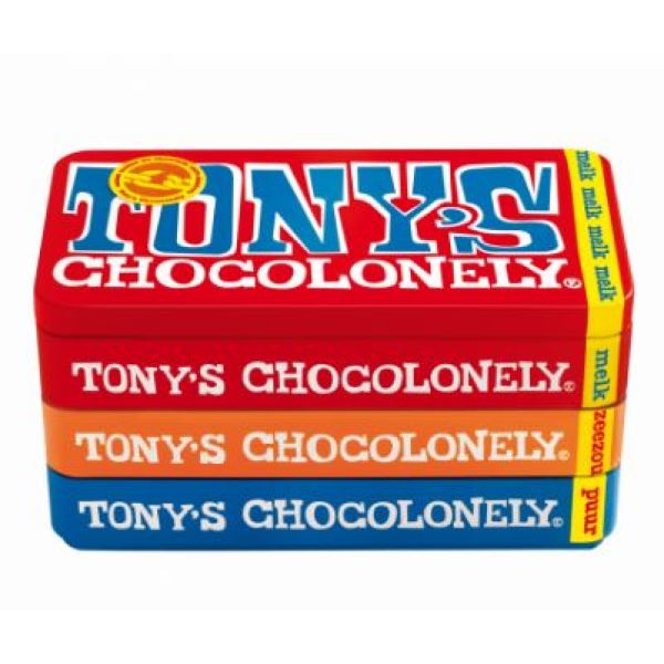 Tony's Chocolonely Stapelblik 3 repen 180 gram